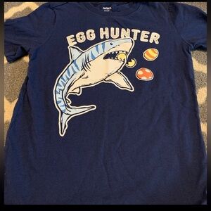 Boys Easter Egg Shark shirt size 7